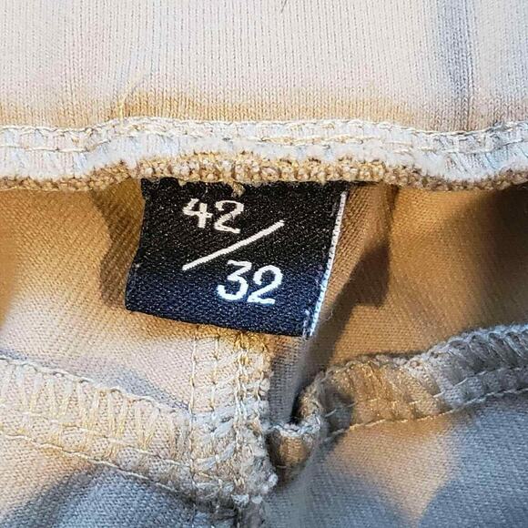 Public Rec Pants Mens Size 42x32 Performance Chino Beige Tan Straight Flat Front - Picture 7 of 9